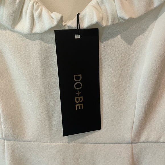 NWT White Ruffle V Neck Mini Dress | Bachelorette - Picture 2 of 3